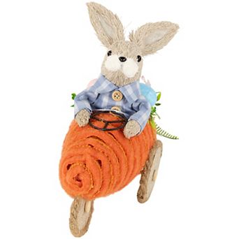 Northlight Boy Bunny with Carrot Easter 13 Inch Decoration Table Decor