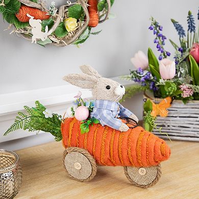 Northlight Boy Bunny with Carrot Easter 13 Inch Decoration Table Decor