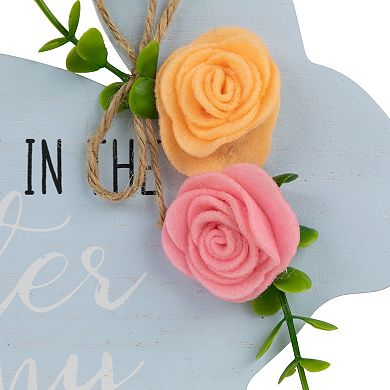 Northlight 4-pc. Floral Bunnies Wooden Easter Signs Set