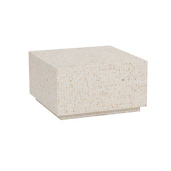 Linon Partia Capiz Square Coffee Table