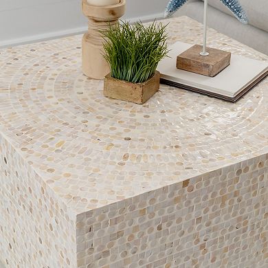 Linon Partia Capiz Square Coffee Table