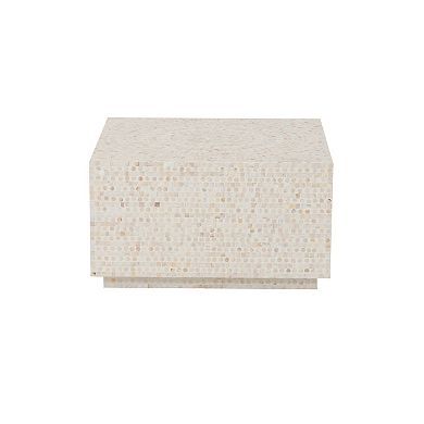 Linon Partia Capiz Square Coffee Table