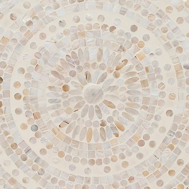 Linon Partia Capiz Square Coffee Table
