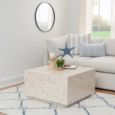 Linon Partia Capiz Square Coffee Table