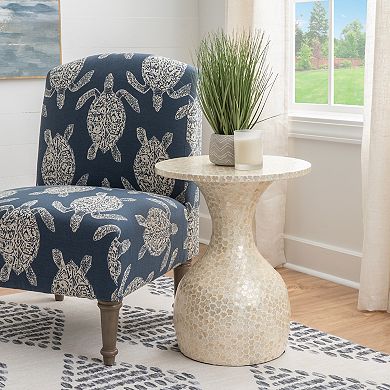 Linon Capiz Hourglass Side Table