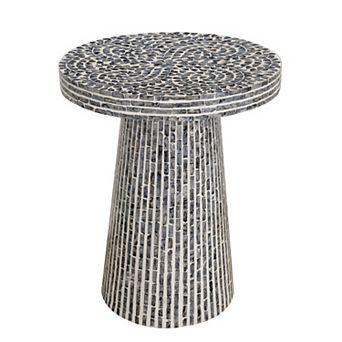 Linon Percola Capiz Accent Side Table