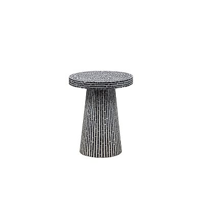 Linon Percola Capiz Accent Side Table