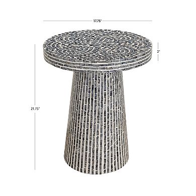 Linon Percola Capiz Accent Side Table