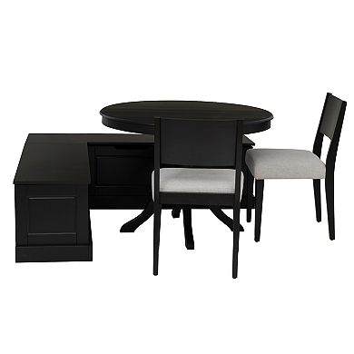 Linon Tobin 4-pc. Nook Set with Storage and Round Table