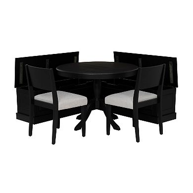 Linon Tobin 4-pc. Nook Set with Storage and Round Table
