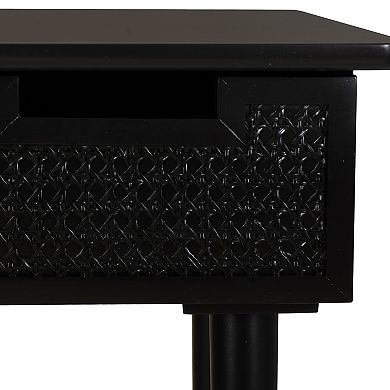Linon Ryker Rattan 3-Drawer Desk