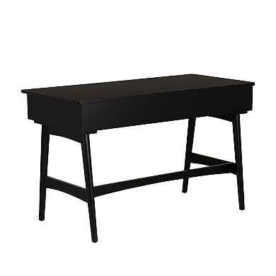 Linon Ryker Rattan 3-Drawer Desk