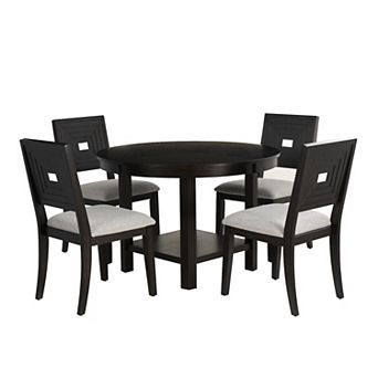 Linon Ingrid 5 pc Dining Set with Upholstered Chairs