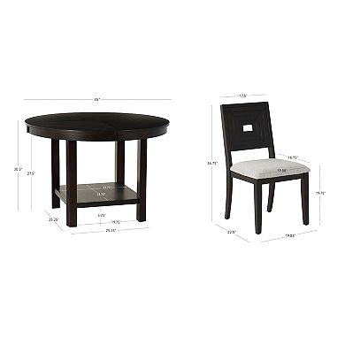 Linon Ingrid 5-pc. Dining Set with Upholstered Chairs