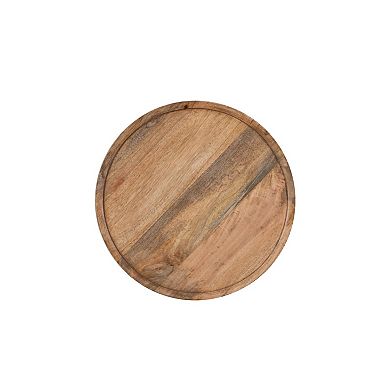Linon Evanston Round Wood Top Side Table