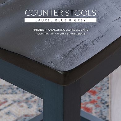 Linon Aliza Wood Counter Stool Set of 2