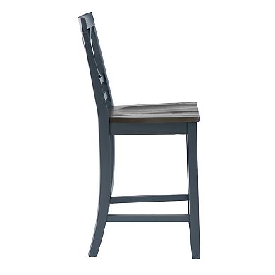 Linon Aliza Wood Counter Stool Set of 2