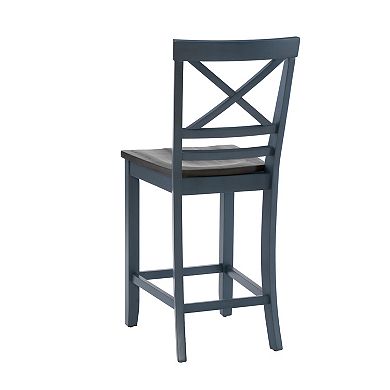 Linon Aliza Wood Counter Stool Set of 2