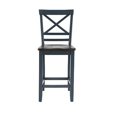 Linon Aliza Wood Counter Stool Set of 2