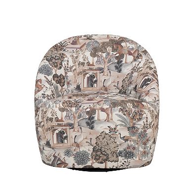 Linon Carlos Swivel Chair with Upholstered Design