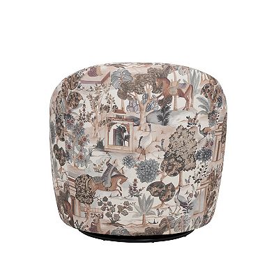 Linon Carlos Swivel Chair with Upholstered Design