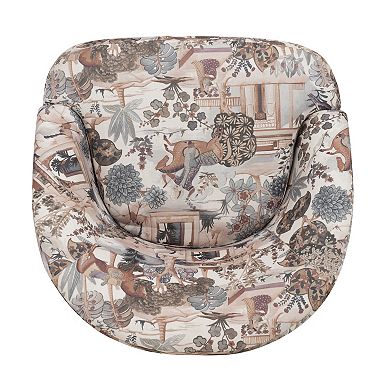 Linon Carlos Swivel Chair with Upholstered Design
