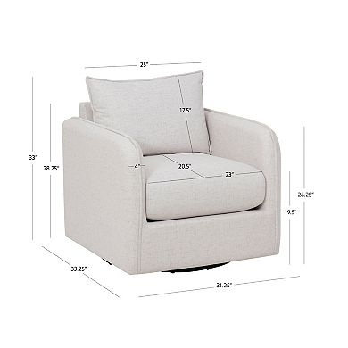 Linon Bianca Swivel Accent Chair