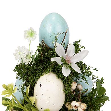 Northlight 14 Inch Artificial Floral & Foliage Easter Egg Tree