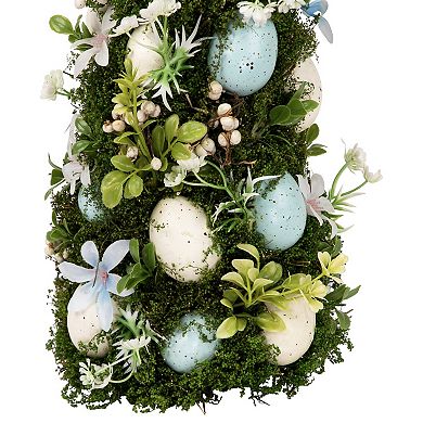Northlight 14 Inch Artificial Floral & Foliage Easter Egg Tree