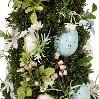 Northlight 14 Inch Artificial Floral & Foliage Easter Egg Tree