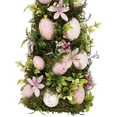 Northlight 14 Inch Floral & Foliage Easter Egg Tree Artificial Tree