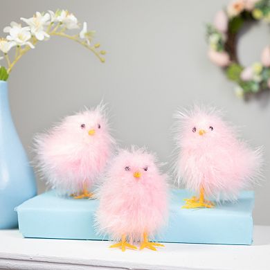 Northlight 3-pc. Furry Chicks Figurines Table Decor Set