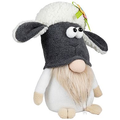 Northlight 9 Inch Plush Floral Sheep Gnome Decoration