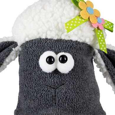 Northlight 9 Inch Plush Floral Sheep Gnome Decoration