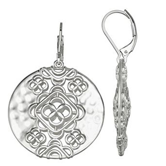 Napier Silver-Tone Coin Drop Earrings