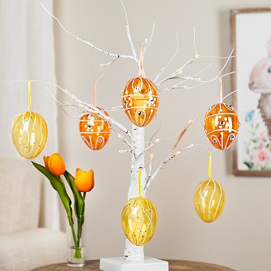 Northlight 6-Piece Transparent Glitter Gem Easter Egg Christmas Ornaments Set