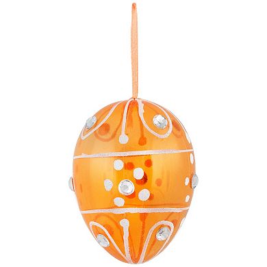 Northlight 6-Piece Transparent Glitter Gem Easter Egg Christmas Ornaments Set