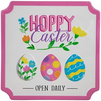 Northlight Hoppy Easter Open Daily Metal Wall Decor