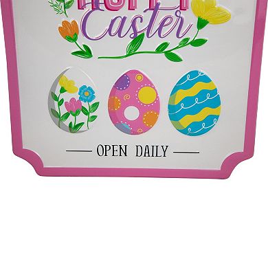 Northlight Hoppy Easter Open Daily Metal Wall Decor