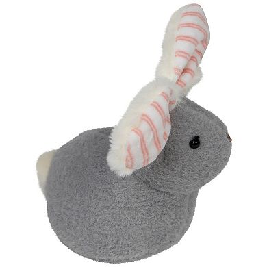 Northlight 8 Inch Plush Easter Bunny Rabbit with Striped Ears Spring Figure