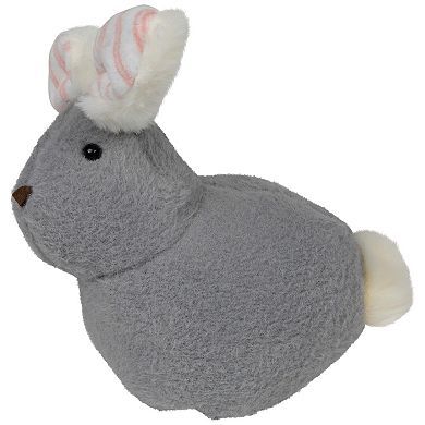 Northlight 8 Inch Plush Easter Bunny Rabbit with Striped Ears Spring Figure