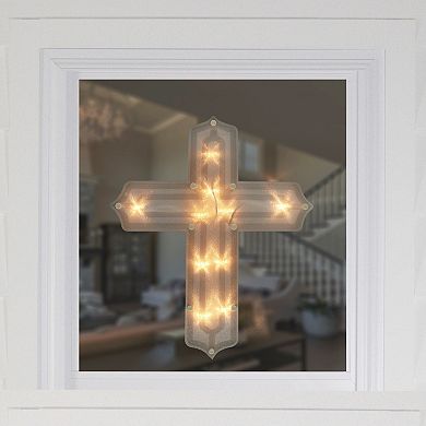 Northlight 14 Inch Light-Up Cross Easter Wall Decor