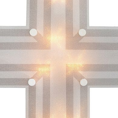 Northlight 14 Inch Light-Up Cross Easter Wall Decor