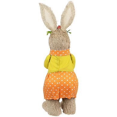 Northlight 15 Inch Standing Girl Rabbit with Easter Egg Figure