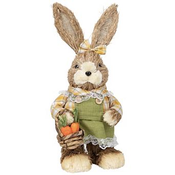 Northlight Sisal Bunny Figure Decoration with Basket