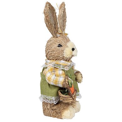 Northlight Sisal Bunny Figure Decoration with Basket