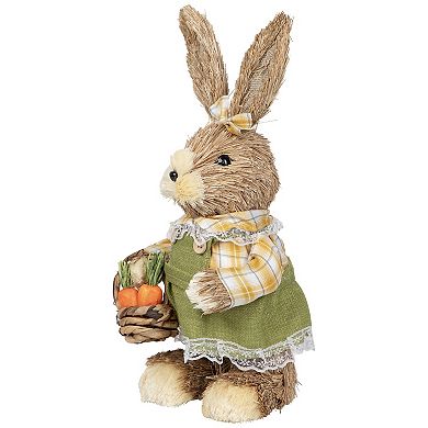 Northlight Sisal Bunny Figure Decoration with Basket