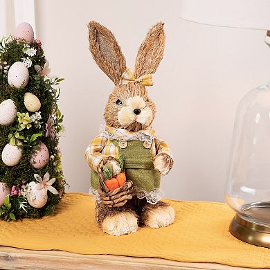 Northlight Sisal Bunny Figure Decoration with Basket