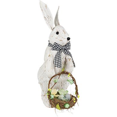 Northlight 13 Inch Rabbit with Easter Basket Decoration Table Decor
