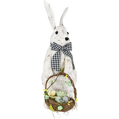 Northlight 13 Inch Rabbit with Easter Basket Decoration Table Decor